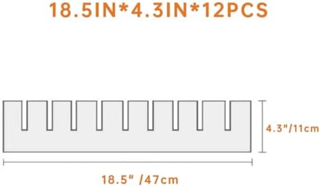 12Pcs Drawer Dividers,18.5"x4.3", Thick, DIY Drawer Separators, Large Adjustable Dresser Drawer Organizer for Clothes, Bedroom, Bathroom, Kitchen Cutlery, Desk, Office Storage