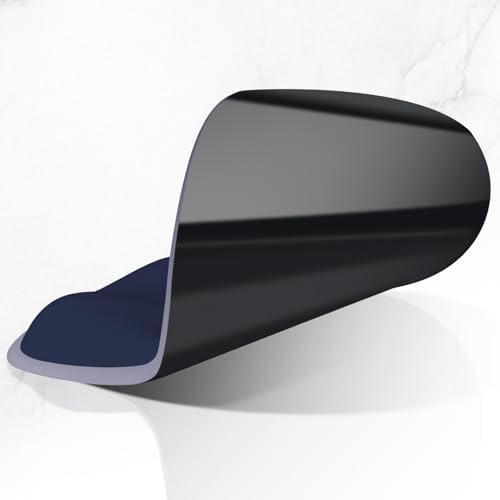 ITNRSIIET Ergonomic Mouse Pad with Wider Memory Foam Wrist Rest +17% - Curved Cushion Reduces Pressure 20%, Pain Relief, Non-Slip, Smooth, Cute Colors, 9.85 x 9 in, Gray Blue