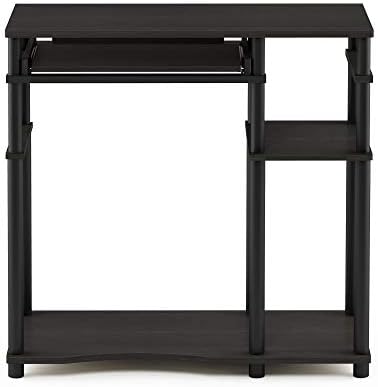 Furinno Abbott 31.5 Inch Desk with Keyboard Tray, Black Espresso