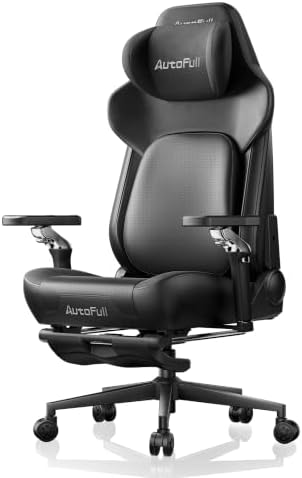AutoFull M6 Gaming Chair with Climate Control Massage – Ventilated & Heated Seat, 3rd-Gen Active Lumbar Support, 360° Adjustable Armrests, Ergonomic Chair for Gamers & Home Office (Black)