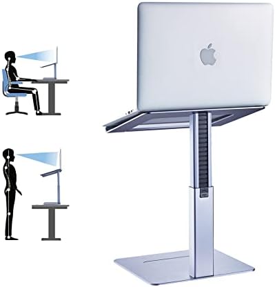 Adjustable Laptop Stand, Tall, Strong, Airflow, Suitable for 13.3-17.3 Inch Laptops, Lift Screen to Eye Level for Video Conferences