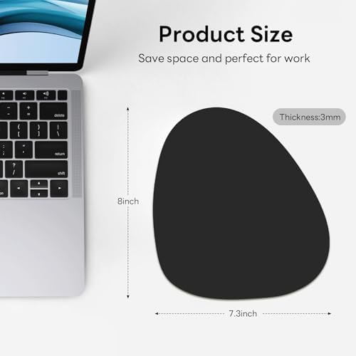 Water Drop Mouse Pad 7.3x8in Non-Slip for Laptop, Pink