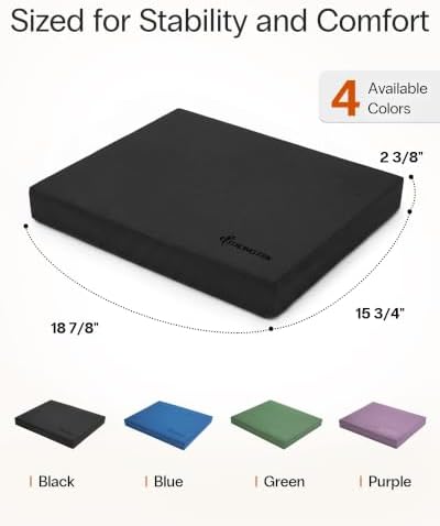 StrongTek Foam Balance Pad, Extra-Wide 19 x 15.8 x 2.4 in, Non-Slip TPE