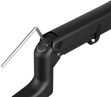 DIGITUS monitor mount – 1 screen – up to 57 inches – 27 kg load capacity – gas pressure spring – for flat and curved monitors – VESA 75x75 100x100 – rotate, swivel, tilt – black