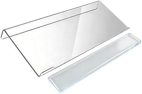 Acrylic Computer Keyboard Stand with Gel Wrist Rest Set-(Clear White Set)
