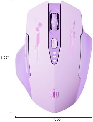 Uineer Bluetooth Mouse, Tri-Mode Wireless, Rechargeable, 3-Device Switch