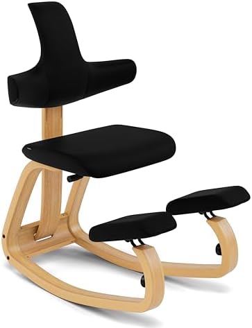 Varier Thatsit Adjustable Ergonomic Kneeling Chair with Back & Arm Support