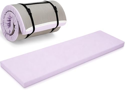 Lyrow 2 Inch Thick Yoga Mat 72x24 with Carry Strap Foam