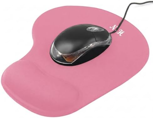 Ergonomic Mouse Pad with Wrist Rest, Gel Wrist Support Mousepad, Pain Relief Laptop Computer Mouse Pad, Non-Slip Mouse Pads for Home & Office (Pink, Regular)