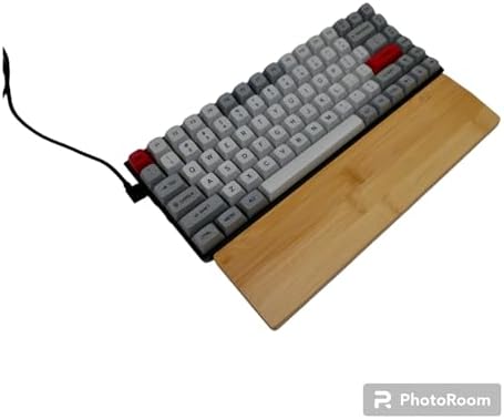 Kothar Wooden/Bamboo Keyboard Wrist Rest - Ergonomic Design, Comfortable Support for Mechanical Keyboards, Office & Gaming Use (Compact, Natural)