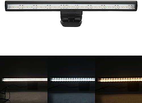 LED Computer, Laptop Screen Reading Lamp, Color Temperature Control, USB Powered Desk Lamp with Asymmetrical, No Screen Reflection for Study Work