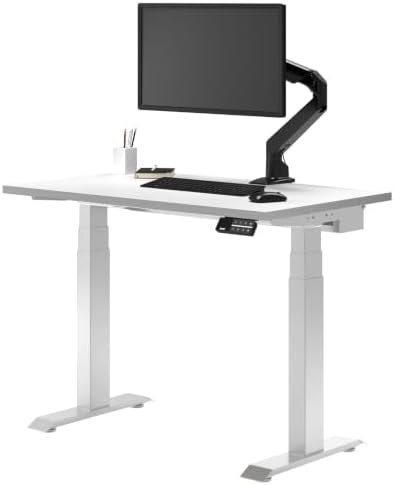 Desky Dual Mini Sit Stand Desk White 32" White