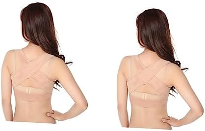 Healifty 2pcs Tank Tops Back Brace Womens Bras Push up Ladies Top Jacket Protective Gear Bracket Chest Support