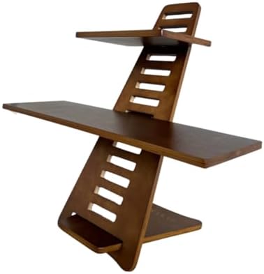 Sleekform Saint John Standing Desk Converter - Walnut, Includes Tote Bag