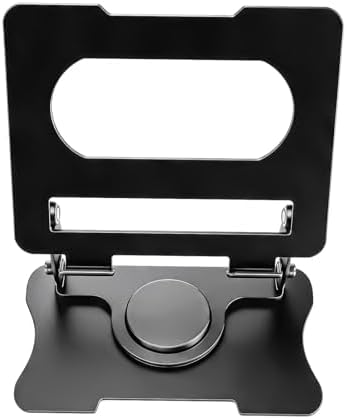 Foldable Cooling Laptop Stand, 360° Rotatable Monitor Riser, Installation-Free Desk Holder for Tablet