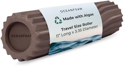 Oceanfoam Ripple Roller - Small Foam Roller for Physical Therapy (Espresso)