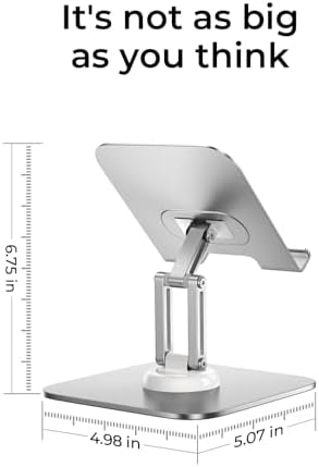 LISEN for iPad Stand Holder Adjustable Tablet Stand for Desk White