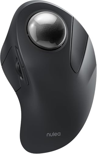 Nulea M505A Wireless Trackball Mouse Ergonomic 44mm Index Finger Control