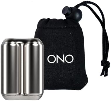 ONO Roller - Handheld Fidget Toy for Adults | Help Relieve Stress, Anxiety, Tension | Promotes Focus, Clarity | Compact, Portable Design (Natural, Mini Size - Stainless Steel)