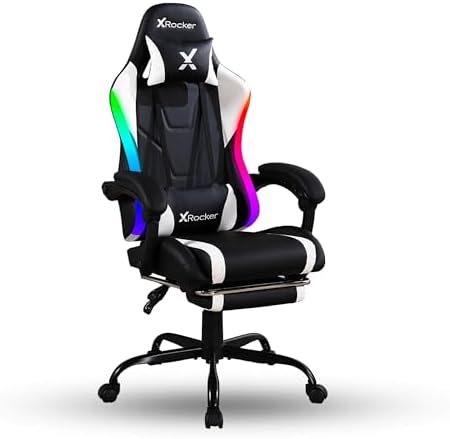 X Rocker PC Computer Gaming Desk Chair with Wheels, College Dorm Room Essentials for Guys and Girls, Adjustable, Ergonomic Office Chair, Gifts for Gamers