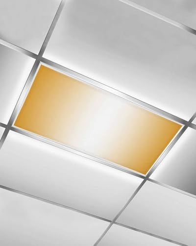 Orange Magnetic Fluorescent Light Covers for Ceiling Lights 2 x 4 Feet,White Geometric Country French Farmhouse Stripe Office Classroom Kitchen Drop Ceiling Light Covers Lighting Filters Shade 1 Pack