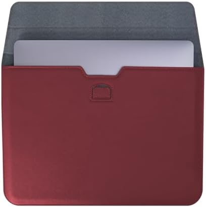 PU Leather Laptop Sleeve Case with Stand for 2026 MacBook Neo 13 A3404, 2026-2022 Air13.6'' M5 A3449 M4 A3240 M3 A3113 M2 A2681, 2018-2021 Air 13'', Laptop Bag for 2016-2022 Mac Pro13, Red