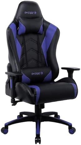 STAPLES Emerge Vartan Gaming Chair, Adjustable Height, Swivel, Blue