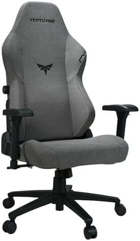 Gaming Chair - High Back Ergonomic Computer Chair with Lumbar Support, Video Game Chair-4D Adjustable Armrests,170° Reclining & 320lb Capacity,Fabric,Meteorite Gray
