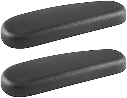 Office Chair Armrest Replacement Pads Caps Mesh Computer Chair Parts Accessory Mounting Holes 4inch Sturdy 1 Pair PU Leather (Style B)