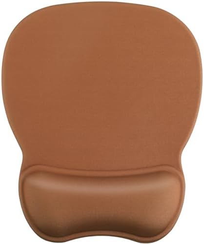 MROCO Ergonomic Mouse Pad with Gel Wrist Rest, 9.4 x 8.1 in, Coffee Brown