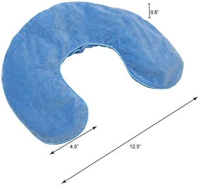 DreamTime Microwaveable Crescent Wrap with Aromatherapy, Heating Pad for Neck and Shoulders, Neck Wrap with Soothing Lavender, Lemongrass, and Chamomile Herbs for Natural Stress Relief, Blue