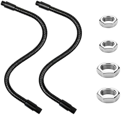 2PCS 19.6" Gooseneck Tubing Flexible 5/16" Male thread Alloy Metal Arm