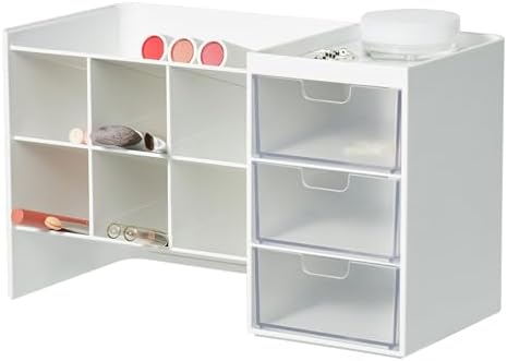 Blue Ginkgo Stackable Desk & Pen Organizer, White, Made in Korea