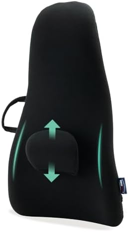 ObusForme Highback Backrest Support - Extra Tall Padded Seat Cushion and Lumbar Support Pillow, Portable Posture Support with Soft and Durable Foam