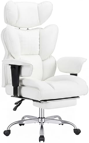 DUMOS Big and Tall Home Office Desk Chair, Executive Chair with Footrest