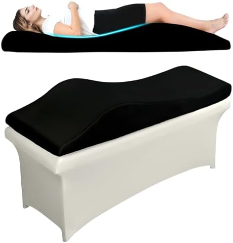 Ergonomic Lash Bed Topper, Esthetician Curvy Massage Table Pad, 70.8"x28"