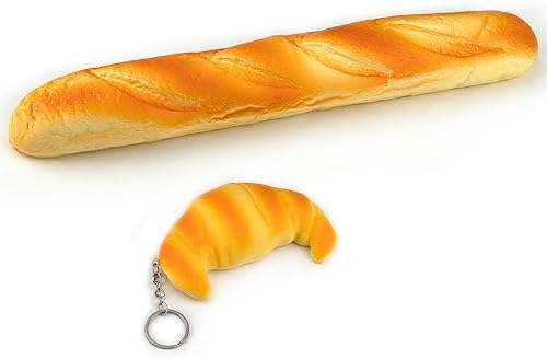 Soft Toast Bread Baguette Shape Anti-Skid Keyboard Wrist Rest Support for Office,Computer,Laptop& Mac,Slow Bounces Back Foam for Easy Typing & Pain Relief