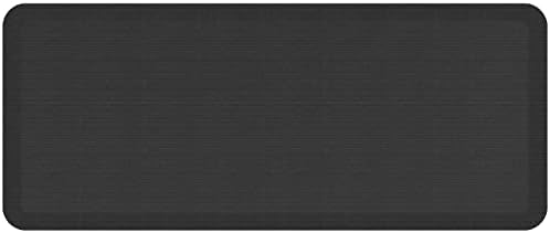 NewLife by GelPro Anti-Fatigue Designer Comfort Kitchen Floor Mat, 20"x48", Grasscloth Charcoal Stain Resistant Surface with 3/4" Thick Ergo-Foam Core for Health and Wellness