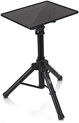 Pyle Adjustable Universal Projector Stand – Heavy Duty Tripod for Laptops, Computers, DJ Equipment & Projectors – Ideal for Stage, Studio & Office Events – Height Adjustable 28" to 46"