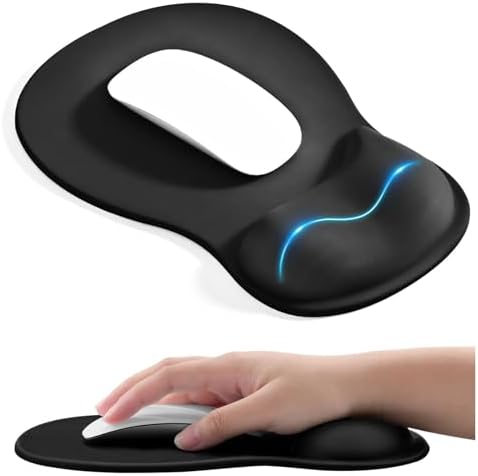 EooCoo Mouse Pad with Gel Wrist Rest, Ergonomic Mousepad Wrist Alignment