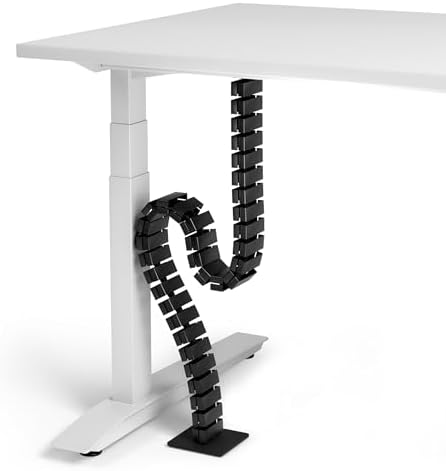 VALU Under Desk Cable Organizer, 49in - Black, with Magnet
