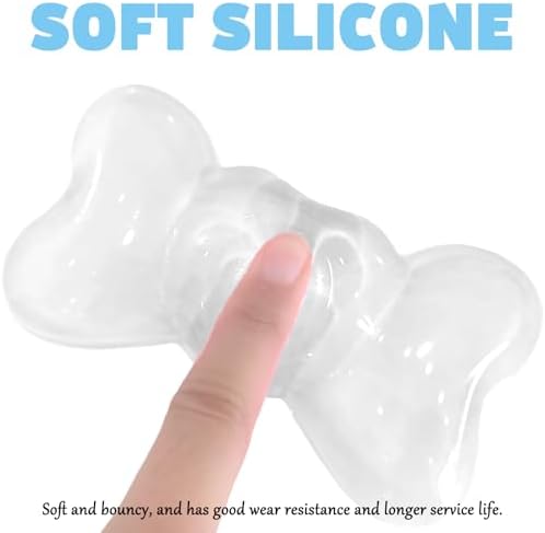 Gel Wrist Rest for Keyboard and Mouse Transparent White Bow Elbow Pad Cushion Ergonomic Cute Clear Cool Heart Mouse Wrist Pad Silicone Non-Slip Support for Computer Gaming Home Office Girl Hand Pillow