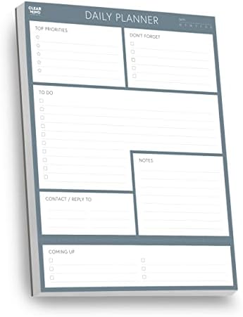 Clear Mind Concepts Daily Planner Desk Pad, Undated To Do List, 100 Sheets