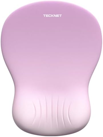 TECKNET Ergonomic Mouse Pad with Wrist Rest, Smooth Surface & Non-Slip Base