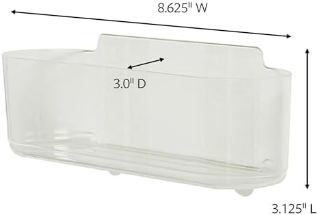 Command Large Caddy, Holds up to 4 lb, 8.6" x 3.1" x 3", 1 Caddy with 4 Strips, Damage-Free Organization Wall Mount to Cabinet, Kitchen, Pantry, Closet, or Under Sink