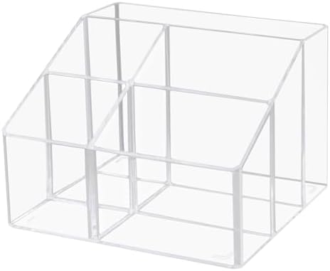 HSYMQ Acrylic Desk Organizers, Clear Pen Holder and Pencil Holder Display Stand for Office, School and Home