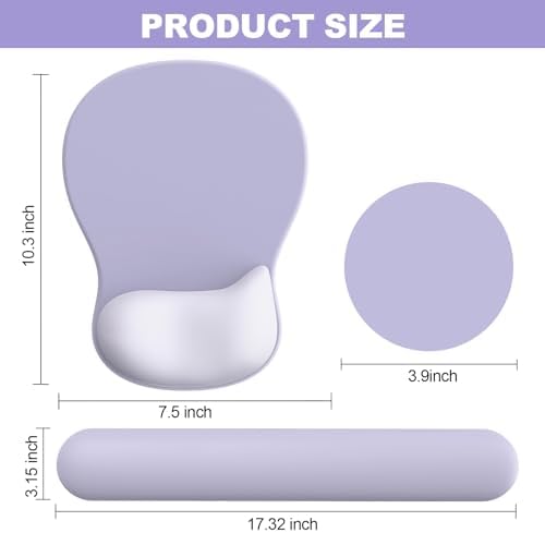 Ergonomic Mouse Pad with Wrist Rest and Keyboard Wrist Rest, Gel Mousepad