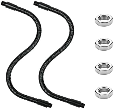 2PCS 15.7" Gooseneck Tubing Flexible 5/16" Male thread Alloy Steel Metal Arm Universal Bendable Extension Hose for DIY Lamps Microphone Stands Inspection Cameras