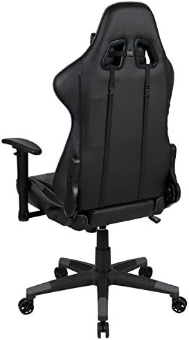 Flash Furniture X20 Gaming Chair Racing Office Ergonomic Computer PC Adjustable Swivel Chair with Fully Reclining Back in Gray LeatherSoft