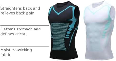 Compression Shirt Men Slimming Body Shaper Vest Crewneck Workout Tank Top